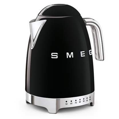 SMEG KLF04BLEU electric kettle with variable temperature control – black color
