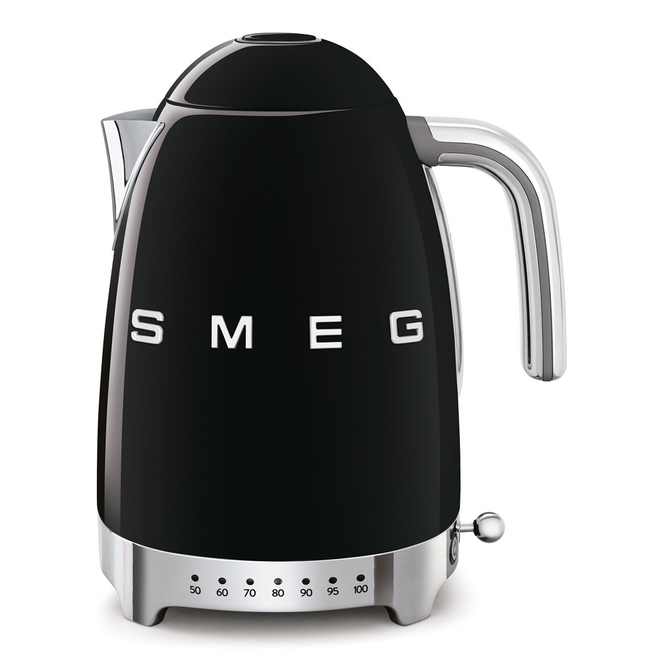 SMEG KLF04BLEU electric kettle with variable temperature control – black color