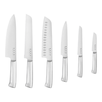 SMEG Knife Set, 6 Pieces, Retro Style White