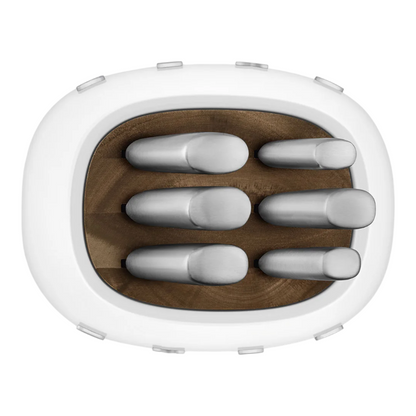 SMEG Knife Set, 6 Pieces, Retro Style White