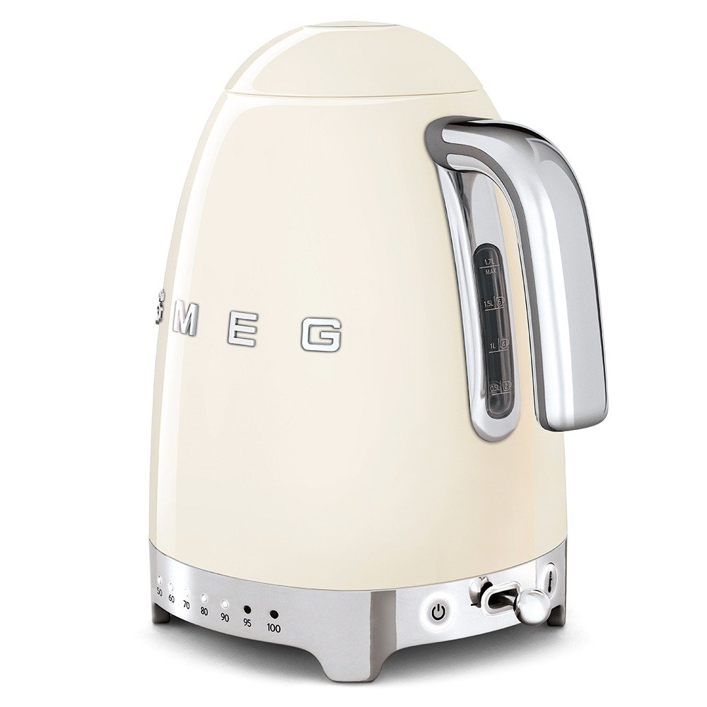 SMEG KLF04CREU Electric Kettle with Variable Temperature Control – Cream Color