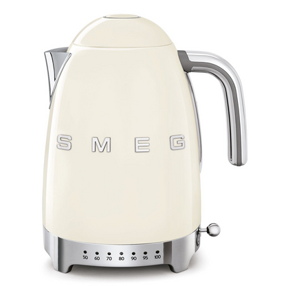 SMEG KLF04CREU Electric Kettle with Variable Temperature Control – Cream Color