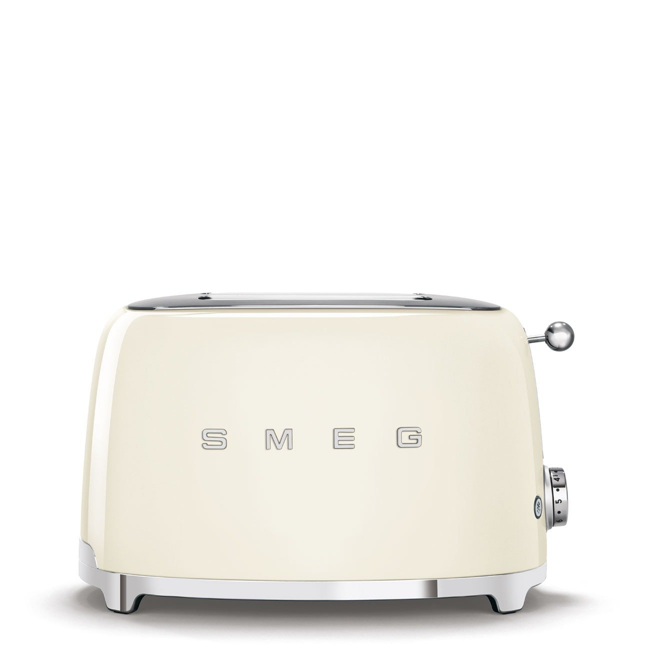 SMEG TSF01CRUS Retro 2-Slice Toaster with 6 Browning Levels and Defrost, Warm and Bagel Functions – Cream Color
