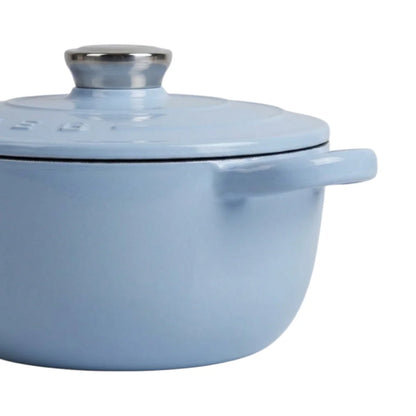 סיר ברזל יצוק של SMEG בנפח 4.2 ליטר עם ציפוי אמייל ומכסה - כחול