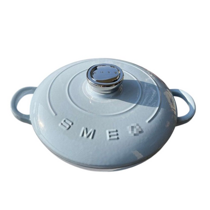 SMEG Cast Iron Pot Diameter 26 cm Braiser – Blue Color