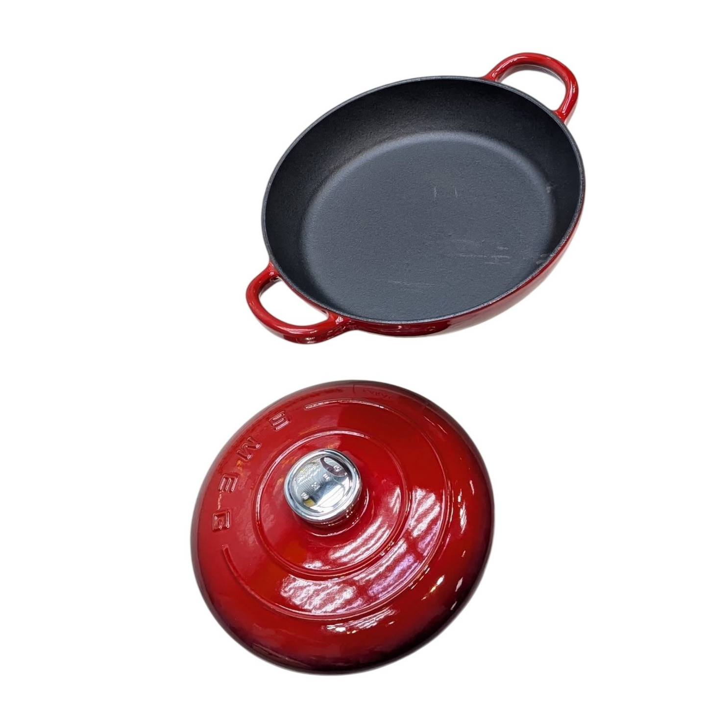 SMEG cast iron pot, 26 cm in diameter, with enamel coating - Red color