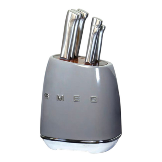 SMEG Knife Set, 6 Pieces, Retro Style Gray