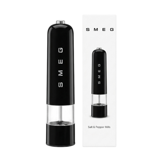 מטחנות מלח גס ופלפל חשמליות של SMEG – שחור