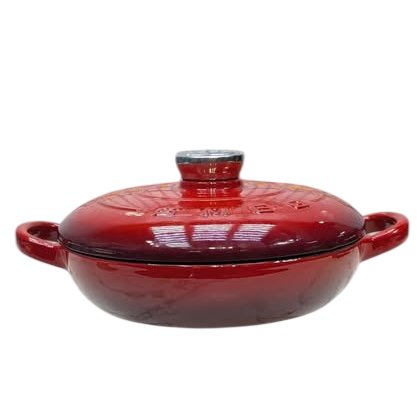 SMEG cast iron pot, 26 cm in diameter, with enamel coating - Red color