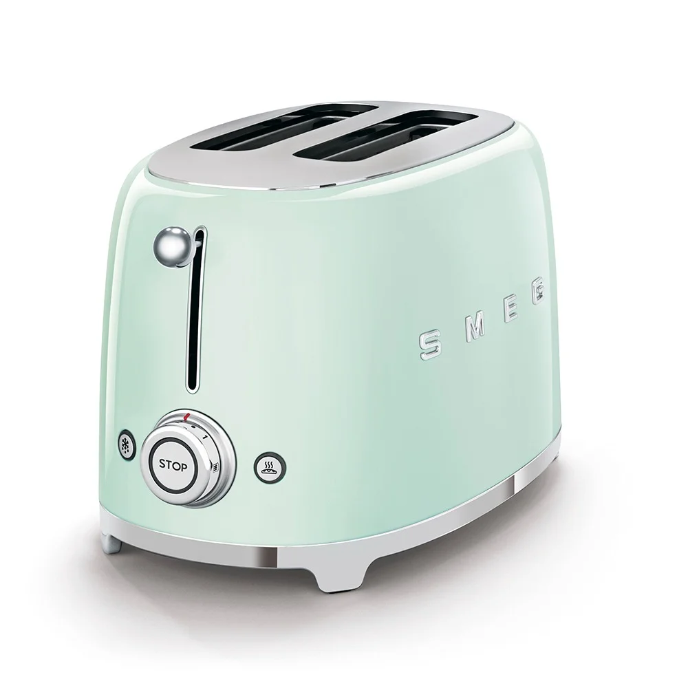 SMEG TSF01PGUS & KLF04PGEU Pastel Green Electric Toaster and Kettle – Retro Set