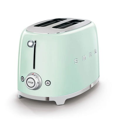 SMEG TSF01PGUS & KLF04PGEU Pastel Green Electric Toaster and Kettle – Retro Set