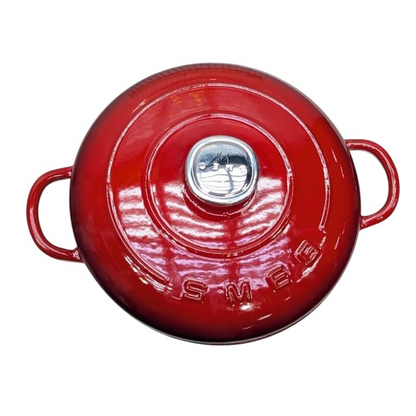 SMEG cast iron pot, 26 cm in diameter, with enamel coating - Red color